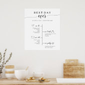 Beste Dag Ooit Trouwdag Tijdschema Programma Poster (Keuken)