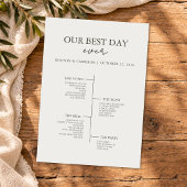 Beste Dag Ooit Trouwtijdlijn Ceremonie Programma Programmakaart