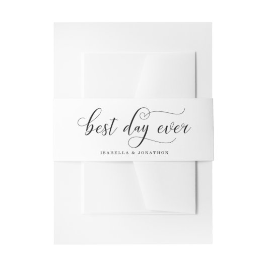 "Beste dag ooit" Uitnodigingen Wikkel (Voorkant Voorbeeld)
