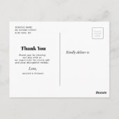 BESTE DAG OOIT, vetgedrukte tekst trouwdank je kaa Briefkaart (Achterkant)