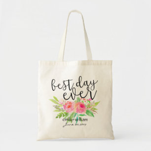 "Beste dag ooit" - Vloeiend Bouquet Weddenschap We Tote Bag
