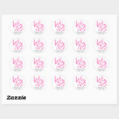BESTE DAG OOIT Weddag | roze Ronde Sticker (Vel)