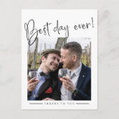 Beste dag ooit! Weddenschap Bedankt Aankondigingskaart (Voorkant)