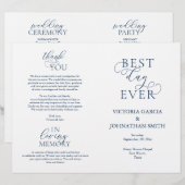 Beste dag ooit, weddenschappen, vouwbare programma (Voorkant / Achterkant)