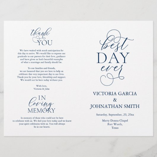 Beste dag ooit, weddenschappen, vouwbare programma (Voorkant)