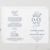 Beste dag ooit, weddenschappen, vouwbare programma (Voorkant / Achterkant)