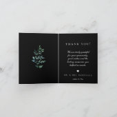 Beste dag ooit zwart bruiloft foto dank u bedankkaart (Binnen)