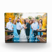 Beste dag op bruiloft Foto Block Wide (Voorkant)