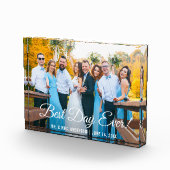 Beste dag op bruiloft Foto Block Wide (Rechts)