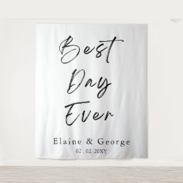 Beste dag op bruiloft Foto ProSupport-achtergrond Wandkleed