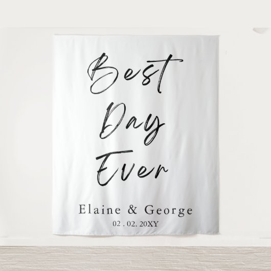 Beste dag op bruiloft Foto ProSupport-achtergrond Wandkleed (Voorkant)