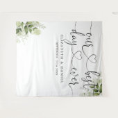 Beste dag script groene huwelijksfotobehang wandkleed (Voorkant (horizontaal))