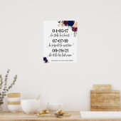 Beste dag trouwdag ja dag marinebogung poster (Keuken)