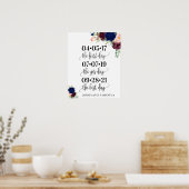 Beste dag trouwdag ja dag marineslot poster (Keuken)