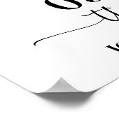 Beste dag Trouwdatum Ja Dag Eucalyptus Goud Poster (Hoek)