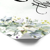 Beste dag trouwdatum ja dag eucalyptus succulent poster (Hoek)