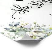 Beste dag trouwdatum ja dag eucalyptus succulent poster (Hoek)