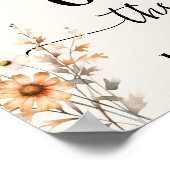 Beste Dag Trouwdatum Ja Dag Herfst Wildflowers Poster (Hoek)