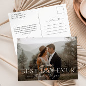 Beste dag van de bruiloft Dank u Briefkaart