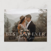 Beste dag van de bruiloft Dank u Briefkaart (Voorkant)