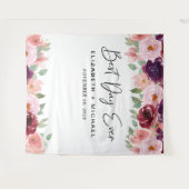 Beste dag van de bruine bruine roze bruiloft wandkleed (Voorkant (horizontaal))