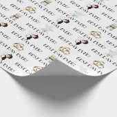 Beste dag van de huwelijksfeestdag cadeaupapier (Hoek)