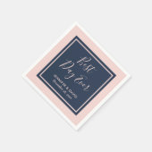 Beste dag van de marineblauw en het blinde huwelij servet (Hoek)