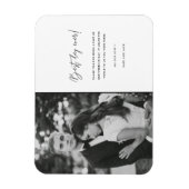 Beste dag van de zwarte bruiloft Foto: Dank je wel Magneet (Verticaal)