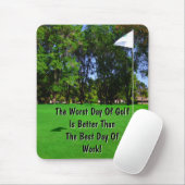 Beste dag van Golf Mousepad Muismat (Met muis)