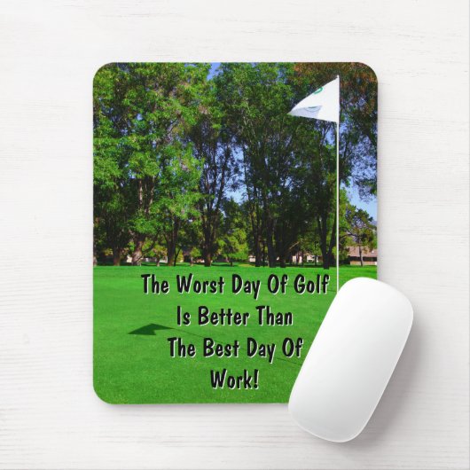 Beste dag van Golf Mousepad Muismat (Met muis)