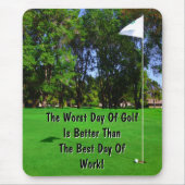 Beste dag van Golf Mousepad Muismat (Voorkant)
