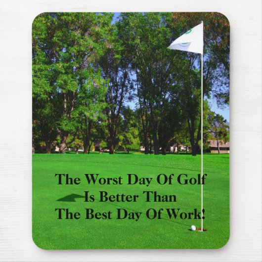 Beste dag van Golf Mousepad Muismat (Voorkant)