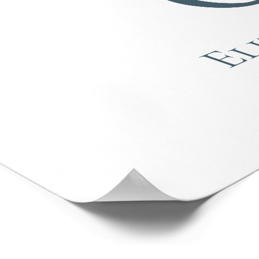 Beste dag van het elegante Waterverf Grieks huweli Poster (Hoek)