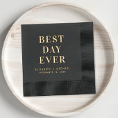 Beste dag van het huwelijk folie servetten