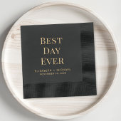 Beste dag van het huwelijk folie servetten