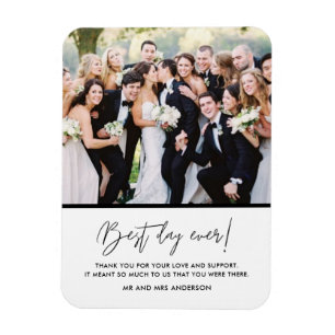 Beste dag van het huwelijk Foto: Bedankt Magnet Magneet