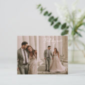 Beste dag van het huwelijk Foto Collage Hartelijk  Briefkaart (Staand voorkant)