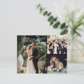 Beste dag van het huwelijk Foto Collage Hartelijk  Briefkaart (Staand voorkant)