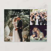 Beste dag van het huwelijk Foto Collage Hartelijk  Briefkaart (Voorkant)