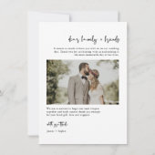 Beste dag van het huwelijk Foto Hartelijk dank Bedankkaart (Achterkant)