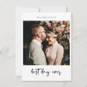 Beste dag van het huwelijk Foto Hartelijk dank Bedankkaart (Voorkant)