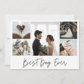 Beste dag van het huwelijk Foto Hartelijk dank Bedankkaart (Voorkant)