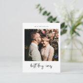 Beste dag van het huwelijk Foto Hartelijk dank Briefkaart (Staand voorkant)