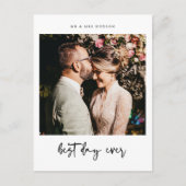 Beste dag van het huwelijk Foto Hartelijk dank Briefkaart (Voorkant)