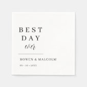 Beste dag van het huwelijk servet (Voorkant)