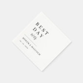 Beste dag van het huwelijk servet (Hoek)