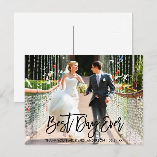 Beste dag van het Manuscript van de Borstel van de Briefkaart (Voorkant / Achterkant)