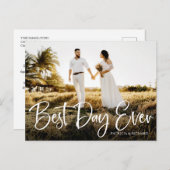 Beste dag van het stomme huwelijk Bedankt Foto Briefkaart (Voorkant / Achterkant)