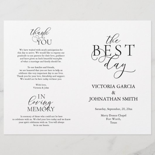 Beste dag, weddenschappen, vouwbaar programma (Voorkant)