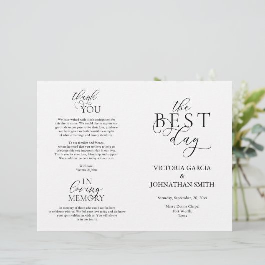 Beste dag, weddenschappen, vouwbaar programma (Staand voorkant)